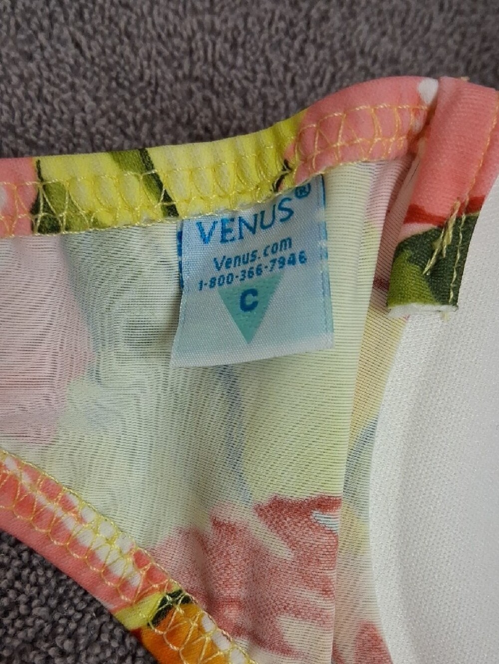 VENUS Floral Halter Bikini in Yellow, Pink and Green - Picture 3 of 4